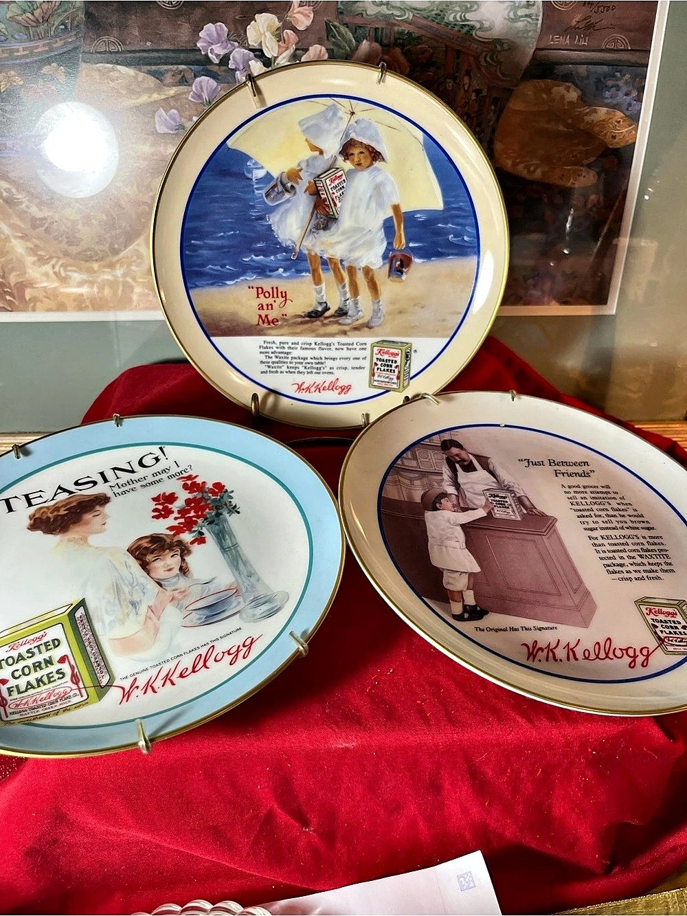 Kellogg's Most Valuable Collection "Teasing" plate Set of 3 Plates